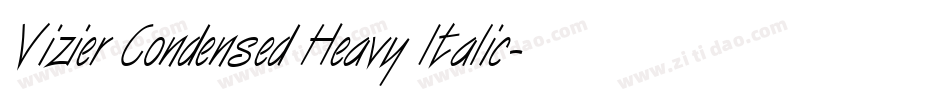 Vizier Condensed Heavy Italic字体转换